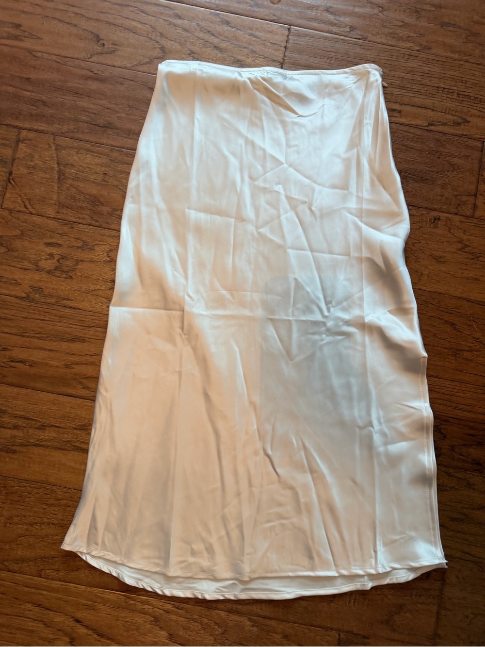 PacSun White Satin Midi Slip Skirt size Small